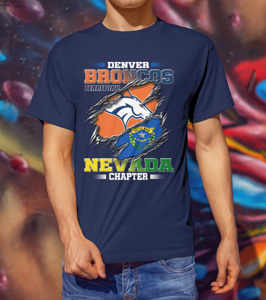 Denver Broncos Territory Nevada Chapter Battle Born T-Shirt