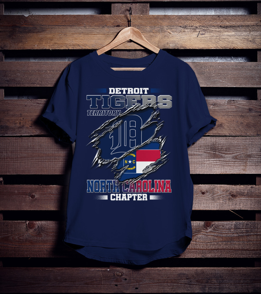 Detroit Tigers Territory North Carolina Chapter T-Shirt