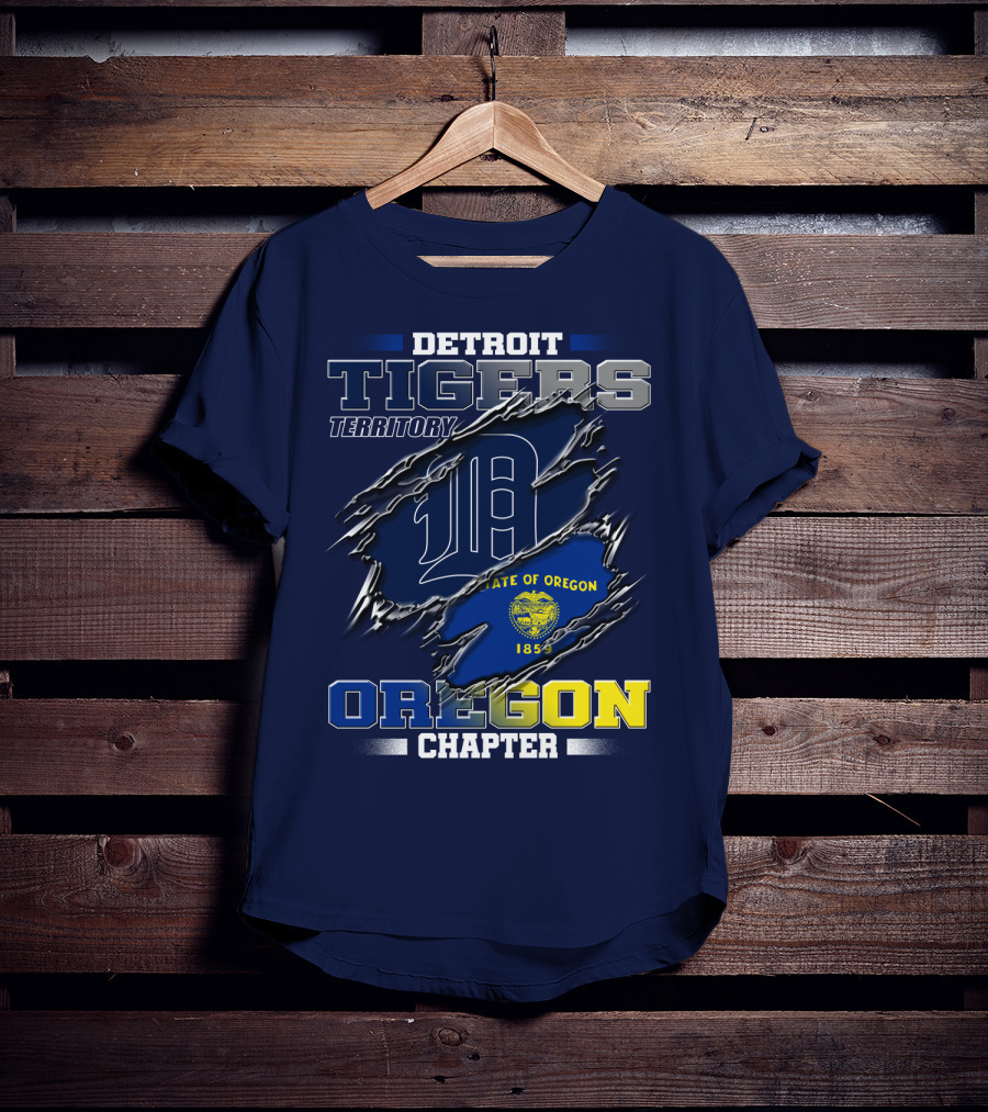 Detroit Tigers Territory Oregon Chapter State Of Oregon 1859 T-Shirt