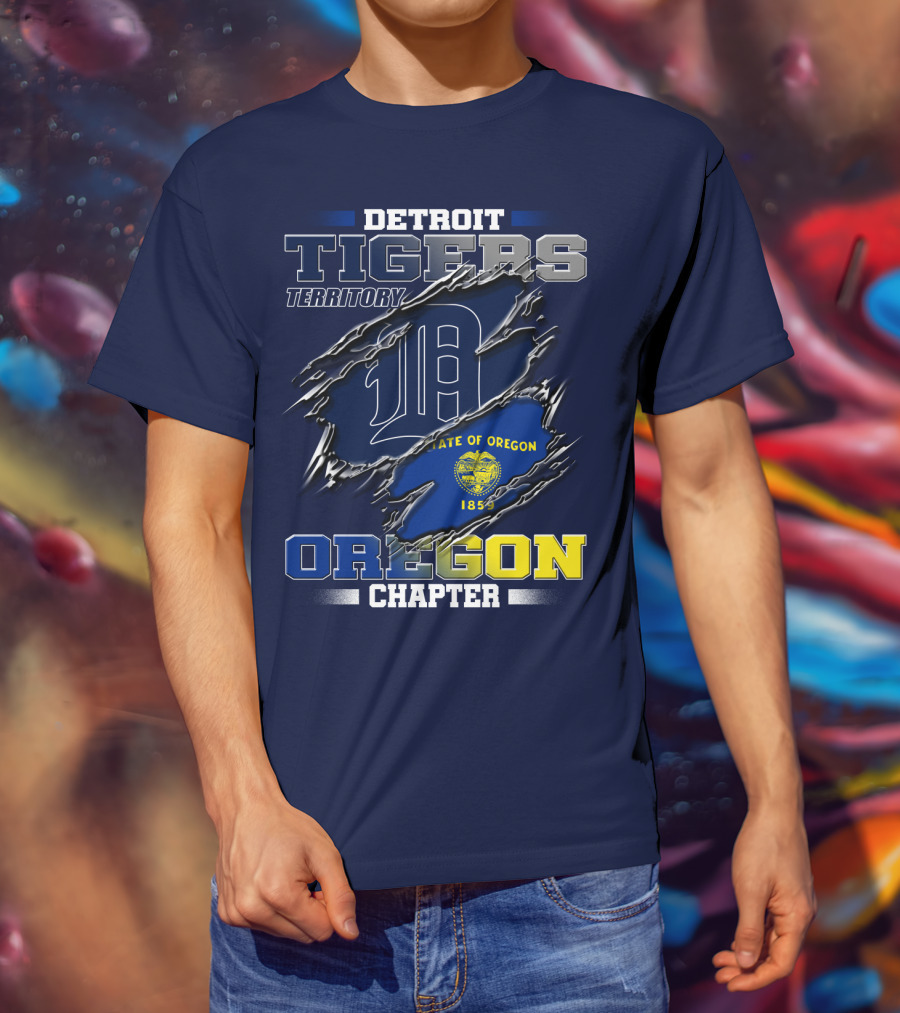 Detroit Tigers Territory Oregon Chapter State Of Oregon 1859 T-Shirt