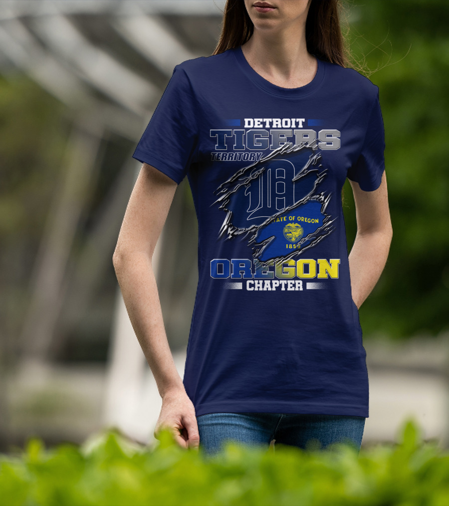 Detroit Tigers Territory Oregon Chapter State Of Oregon 1859 T-Shirt