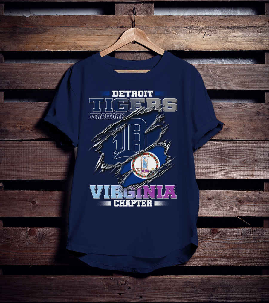 Detroit Tigers Territory Virginia Chapter T-Shirt