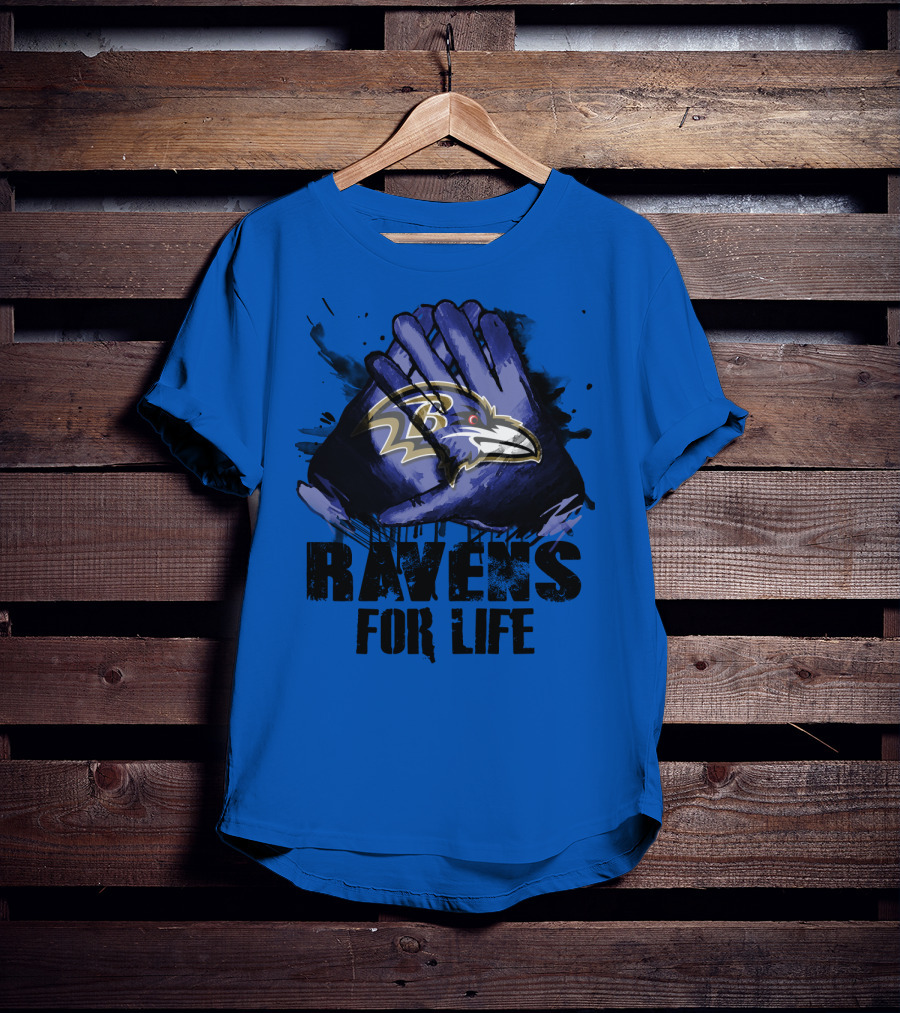 Baltimore Ravens For Life Fan Gear T-Shirt