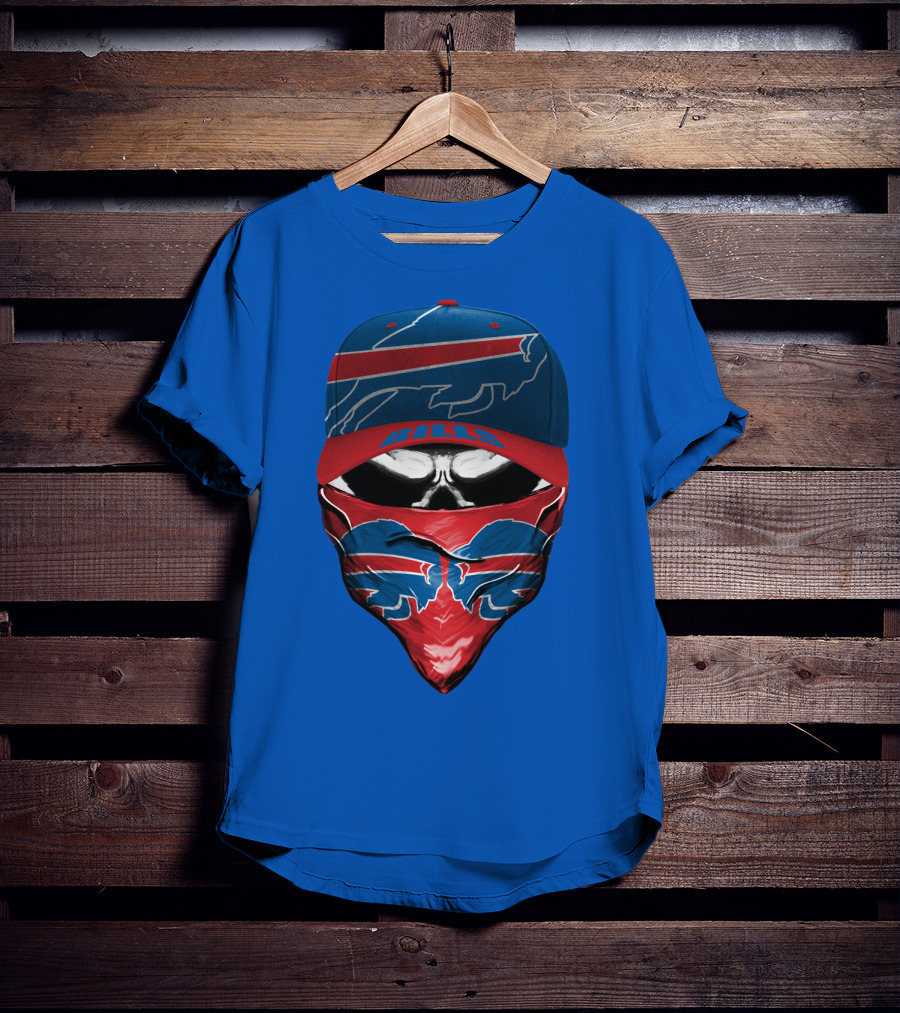 Buffalo Bills Nfl Logo Hat And Bandana Face T-Shirt