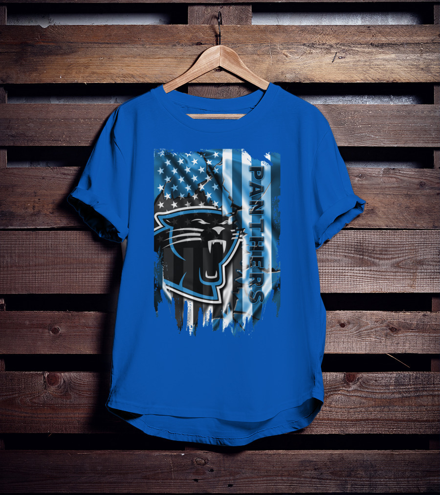 Panthers American Flag Stars And Stripes T-Shirt