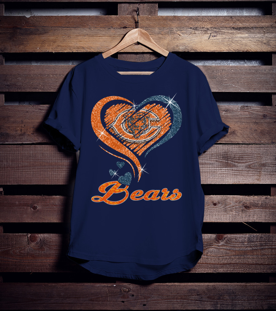 Bears Heart With Chicago Bears T-Shirt