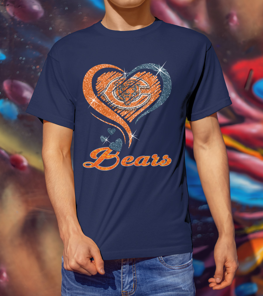 Bears Heart With Chicago Bears T-Shirt