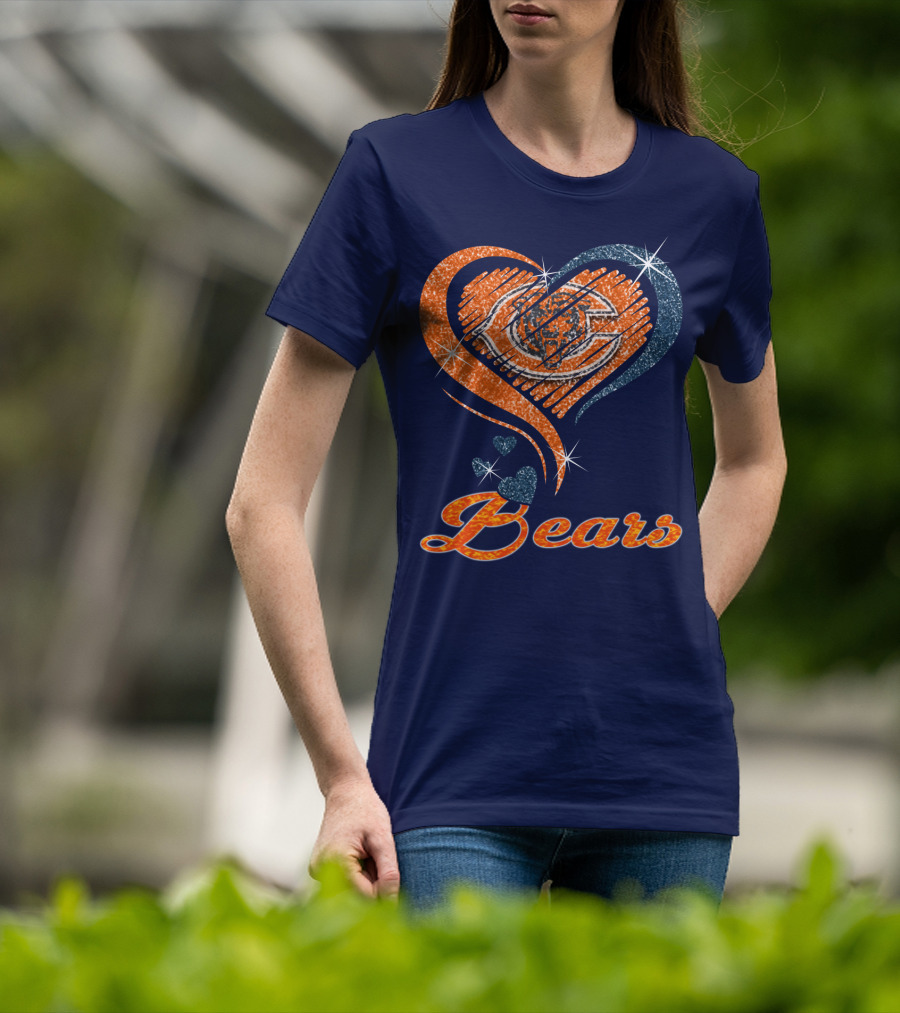 Bears Heart With Chicago Bears T-Shirt