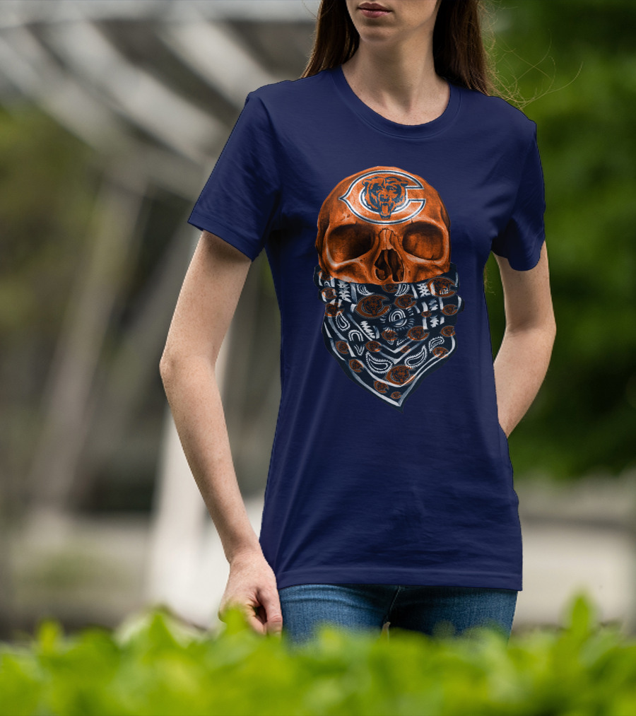 Chicago Bears Skull Bandana T-Shirt