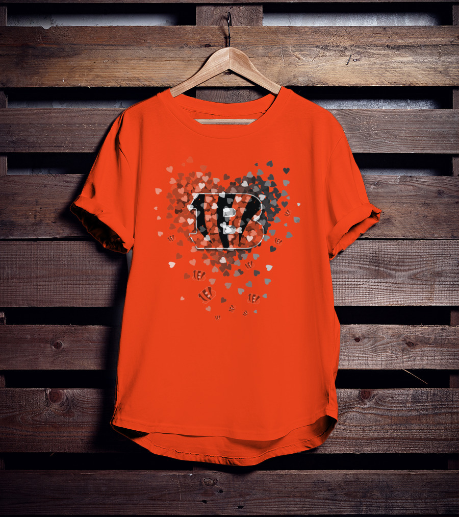 Cincinnati Bengals Heart T-Shirt