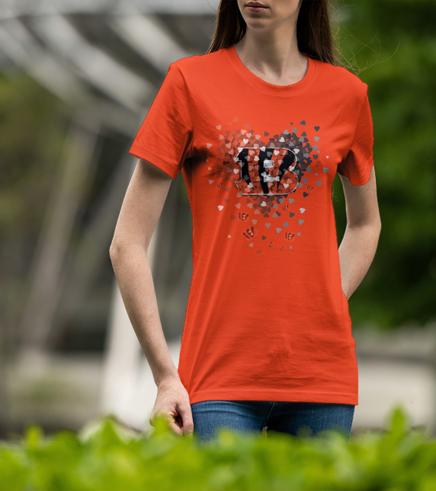 Cincinnati Bengals Heart T-Shirt