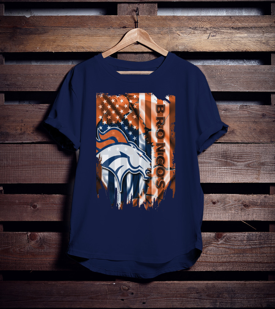 Denver Broncos American Flag Patriotic T-Shirt