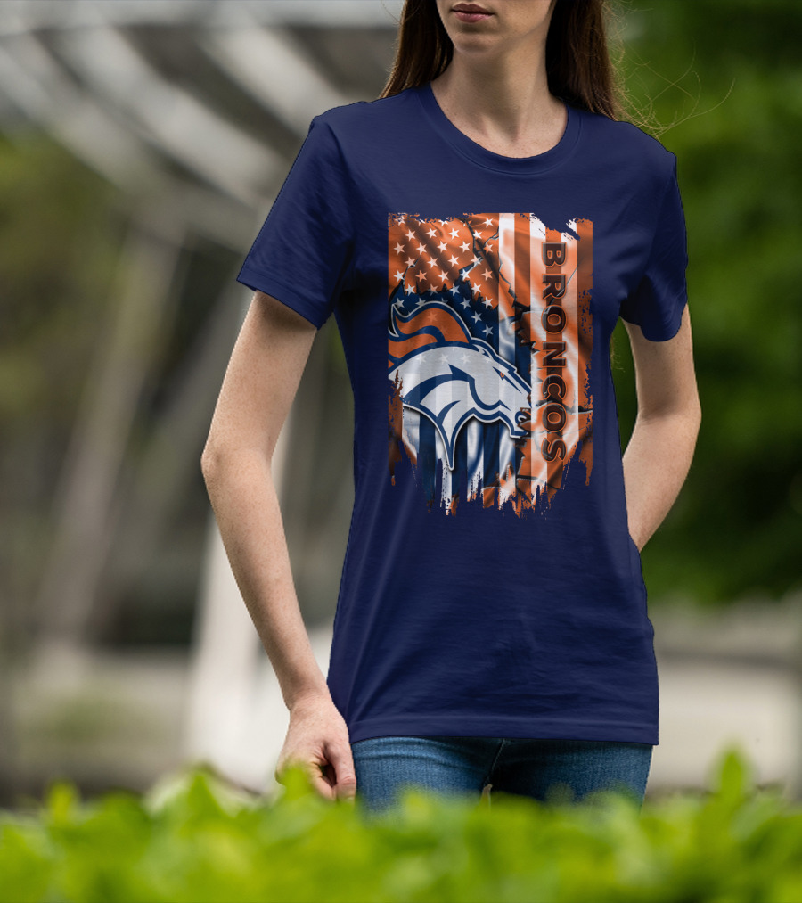 Denver Broncos American Flag Patriotic T-Shirt