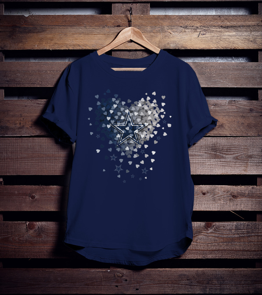 Dallas Cowboys Star Heart Cluster T-Shirt
