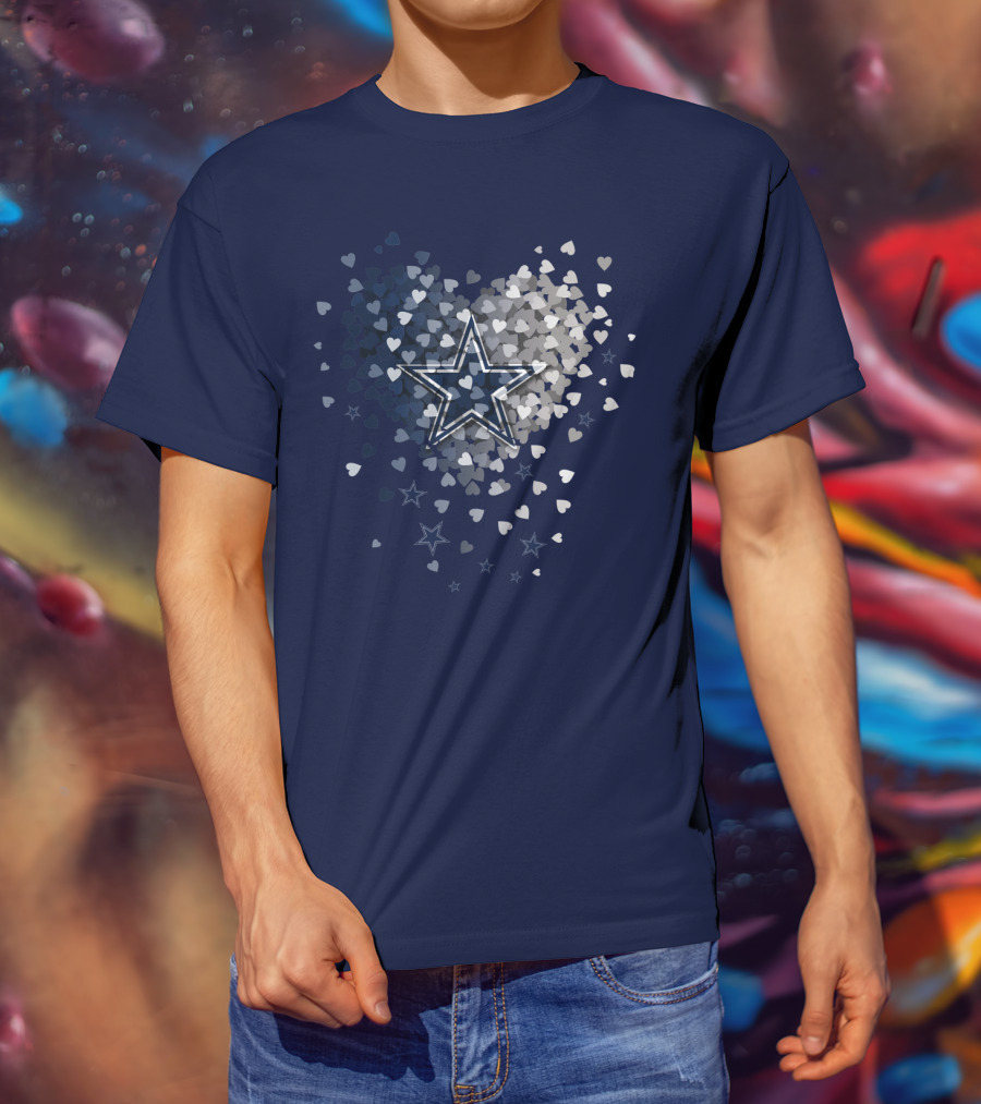 Dallas Cowboys Star Heart Cluster T-Shirt