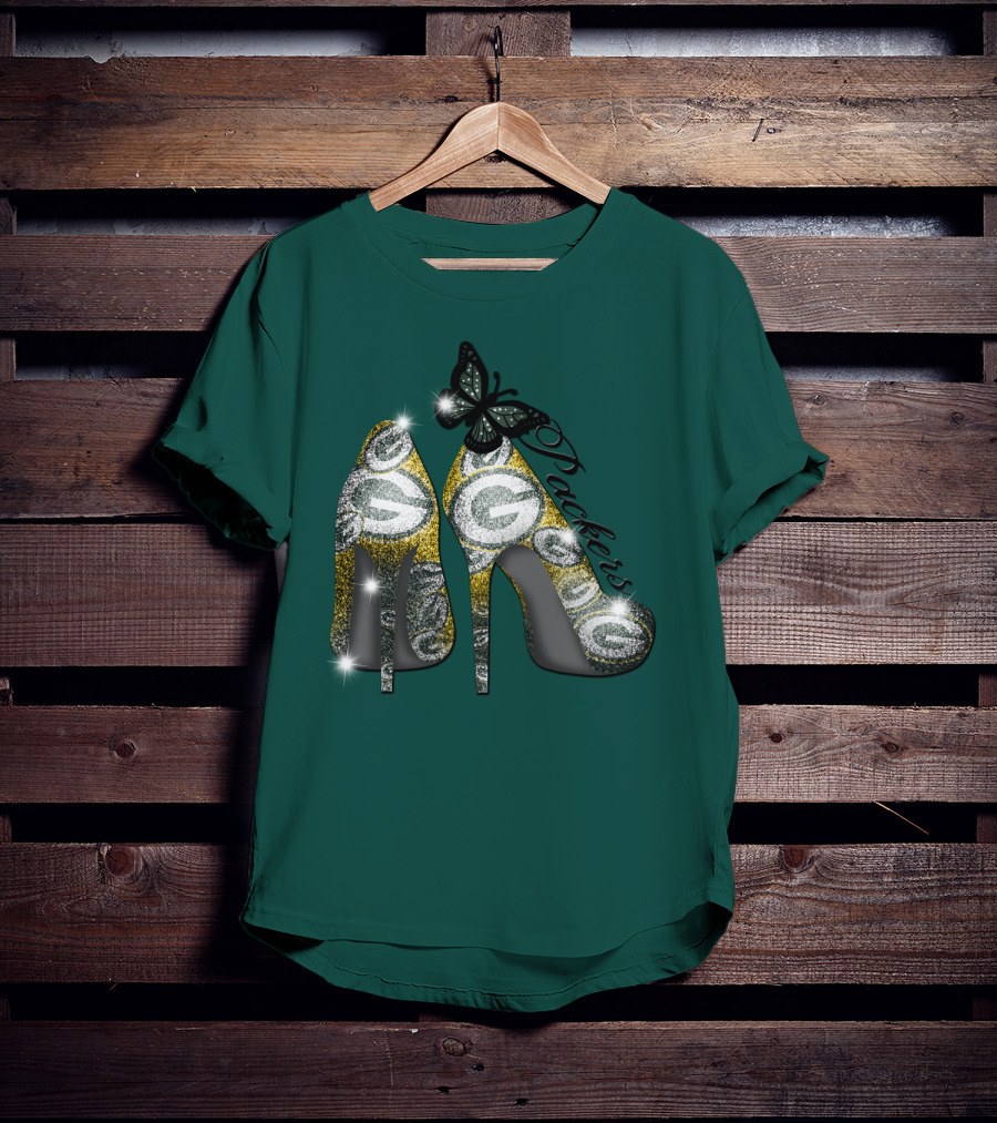 Packers High Heels With Butterfly T-Shirt