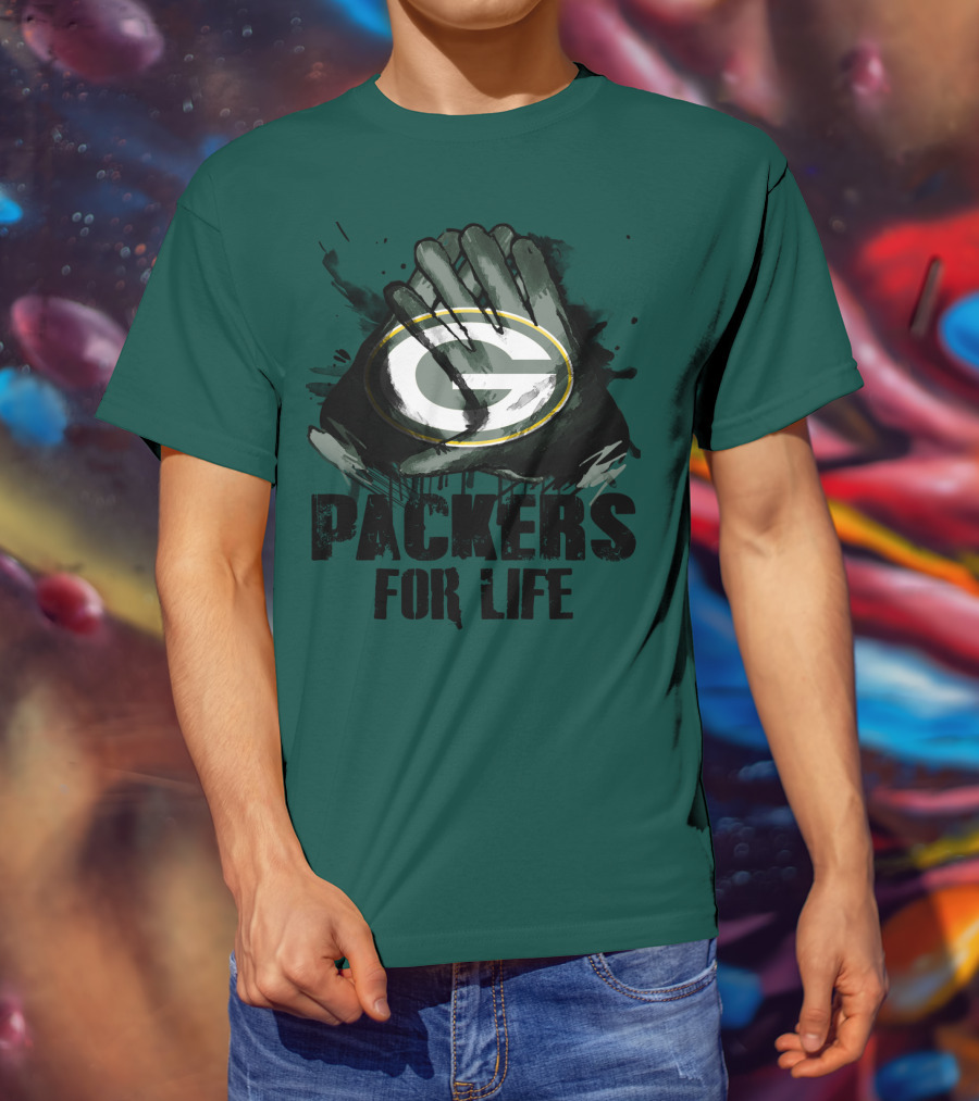 Packers For Life Green Bay Packers G T-Shirt