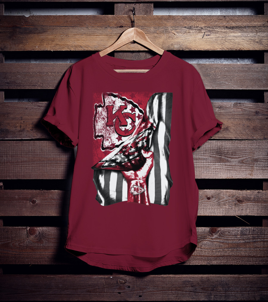 Kc Chiefs American Flag State Pride T-Shirt