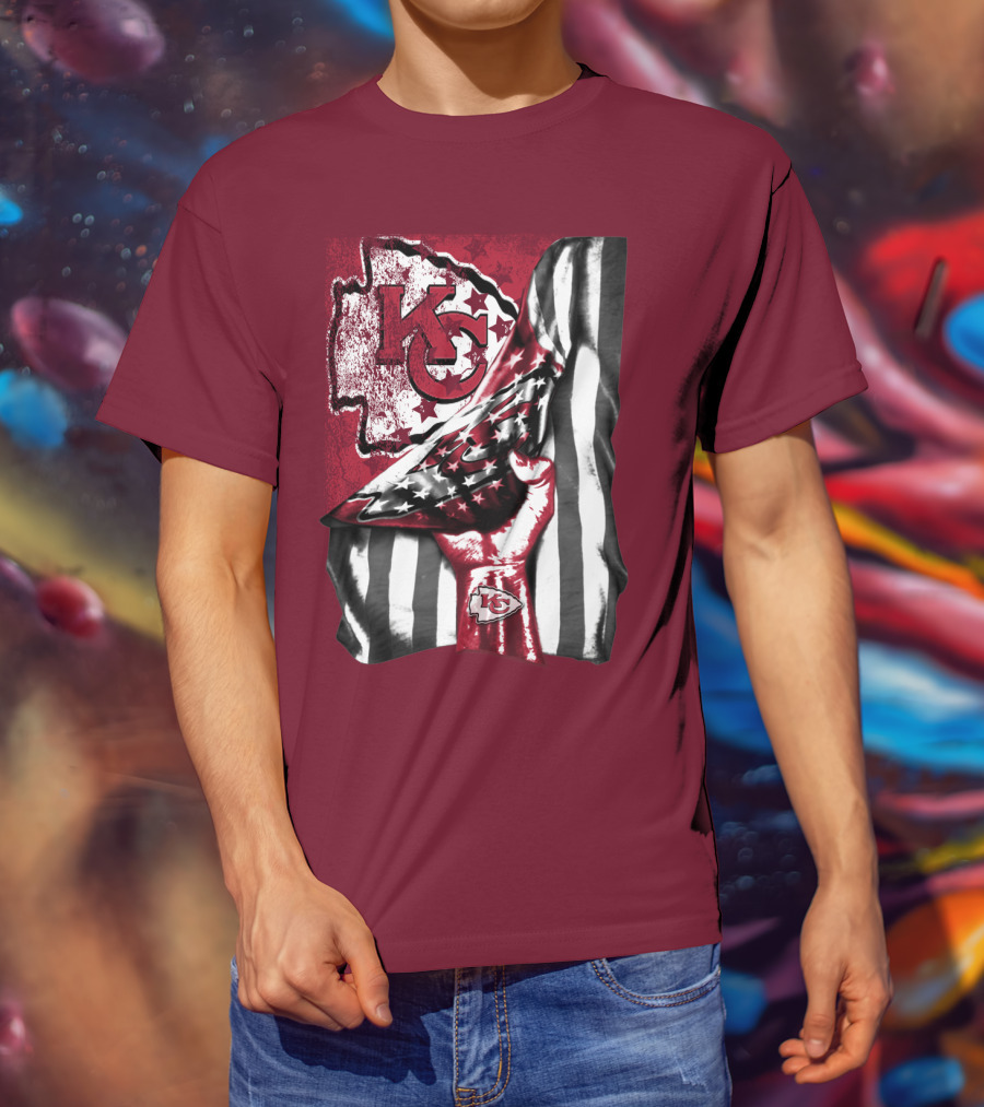 Kc Chiefs American Flag State Pride T-Shirt