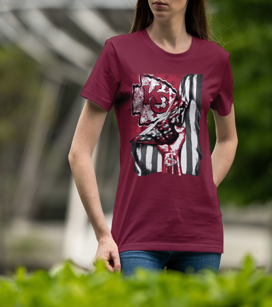 Kc Chiefs American Flag State Pride T-Shirt