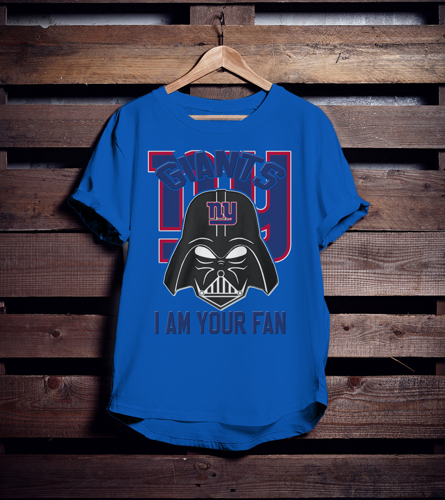Giants Ny I Am Your Fan Darth Vader Helmet T-Shirt