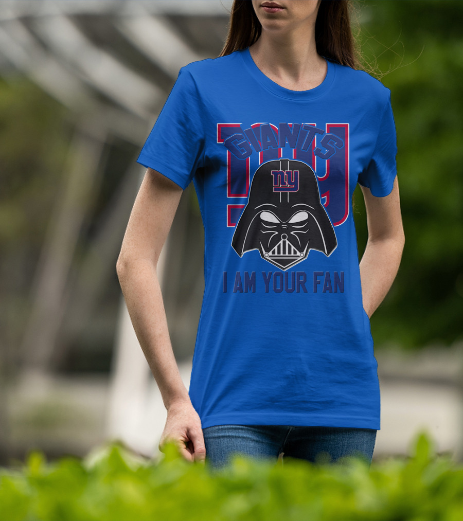 Giants Ny I Am Your Fan Darth Vader Helmet T-Shirt