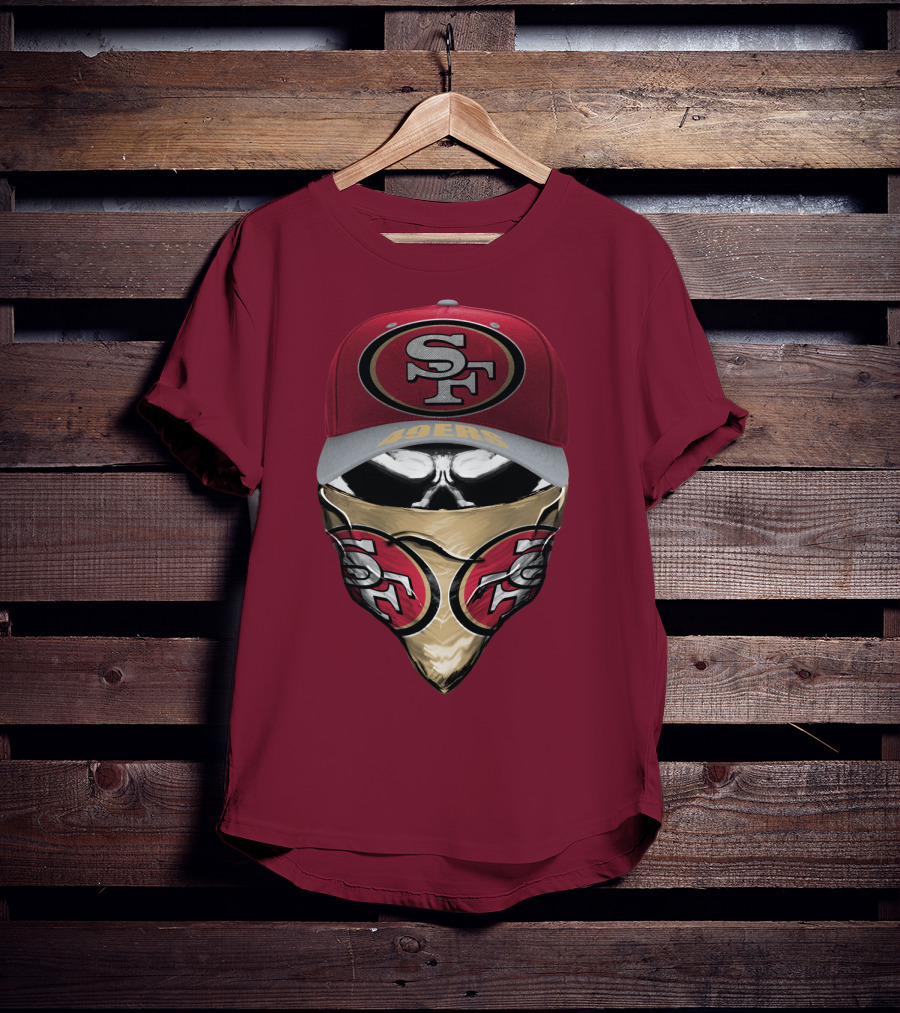 San Francisco 49ers Sf Logo Embroidered Cap And Bandana Combo T-Shirt