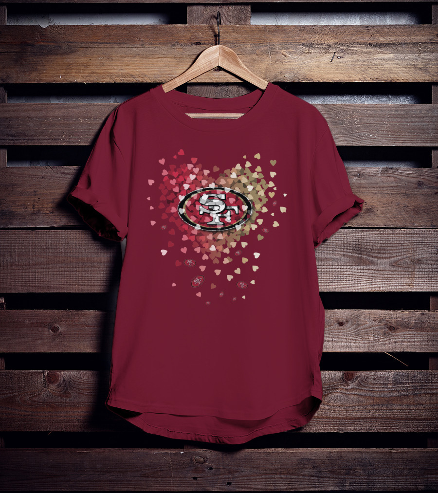 San Francisco 49ers Logo In Heart T-Shirt