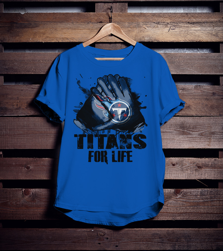 Titans For Life Tennessee Titans Logo Paint Splash T-Shirt