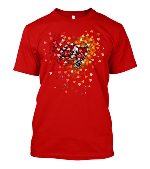 Tampa Bay Buccaneers Heart Flag T-Shirt