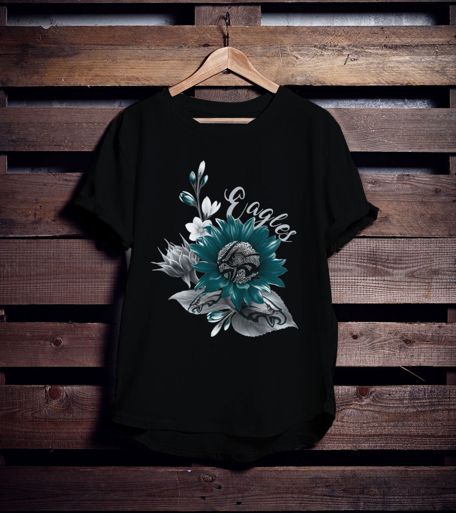 Philadelphia Eagles Floral Sunflower T-Shirt