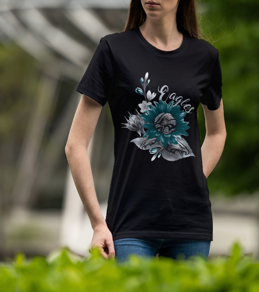 Philadelphia Eagles Floral Sunflower T-Shirt