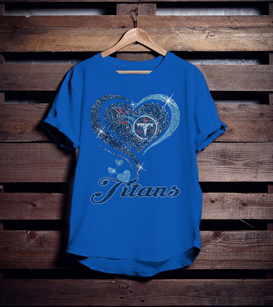 Tennessee Titans Heart Logo And Titans T-Shirt