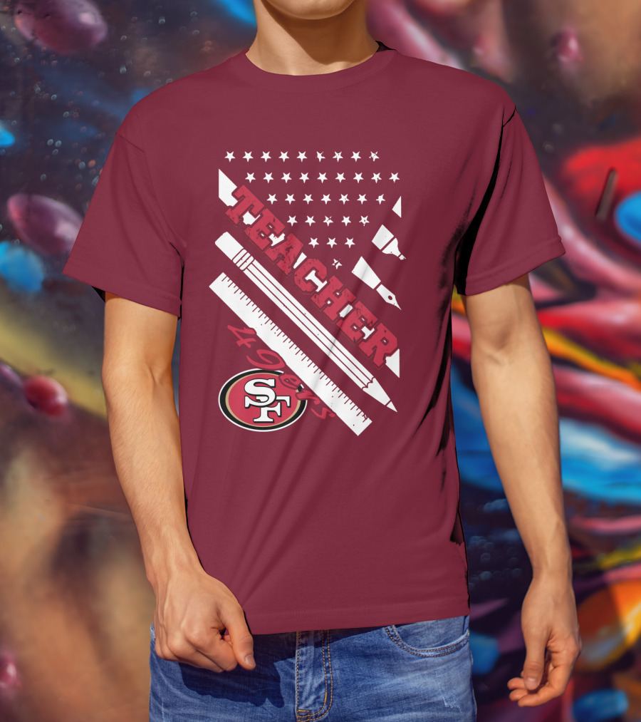 San Francisco 49ers Teacher Stars And Tools T-Shirt