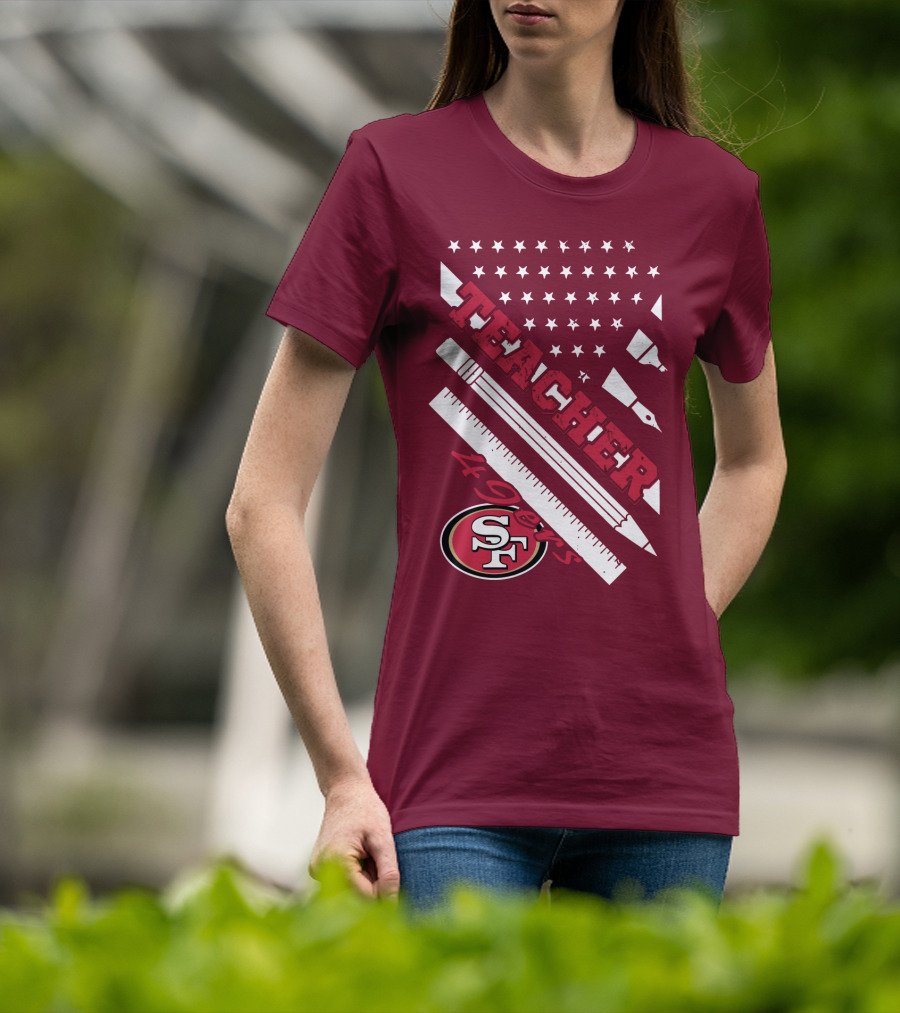 San Francisco 49ers Teacher Stars And Tools T-Shirt
