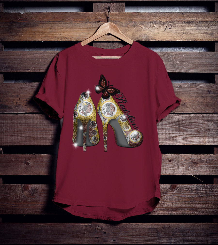 Redskins High Heels And Butterfly Sparkle T-Shirt
