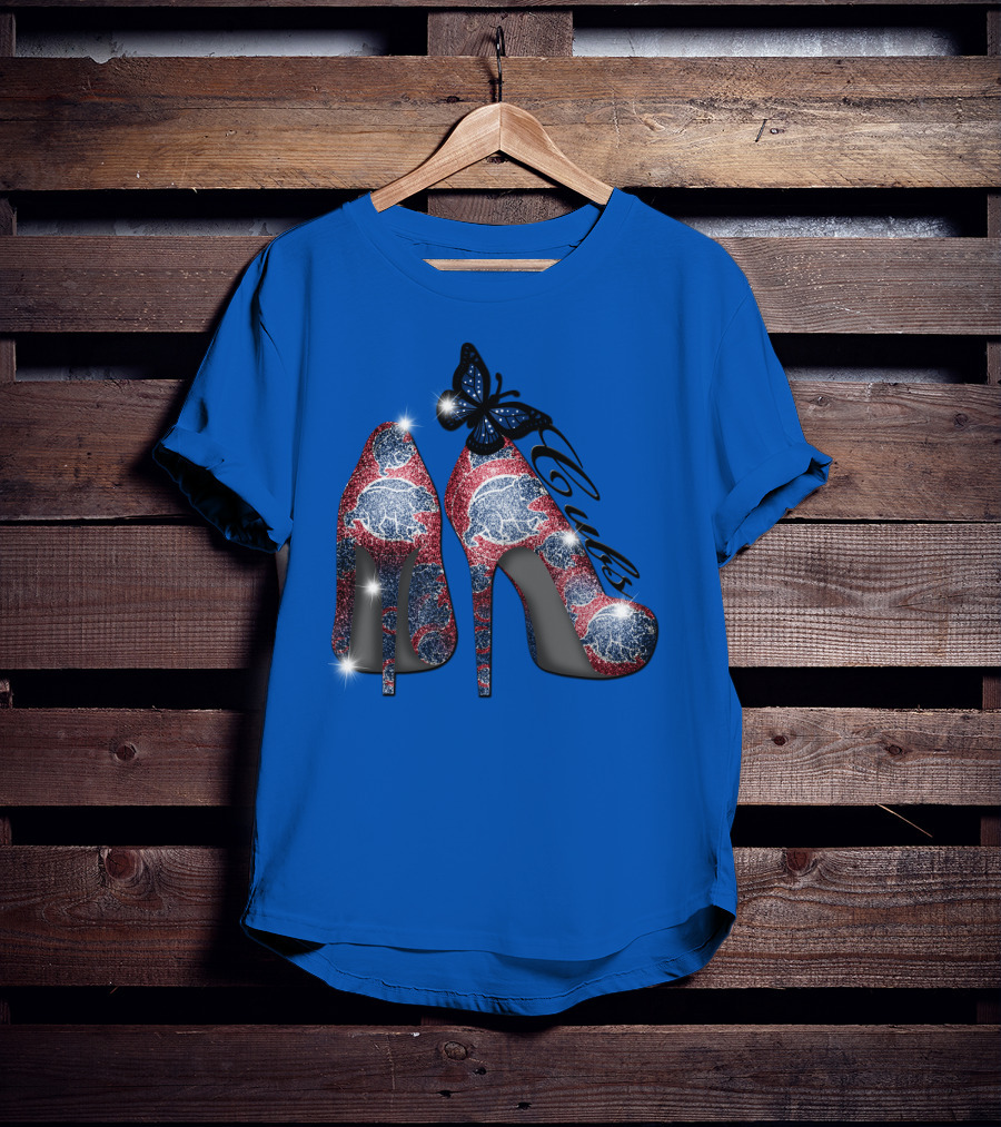 Cubs High Heels With Butterfly Accent T-Shirt