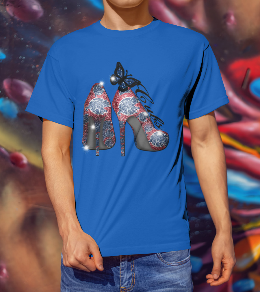 Cubs High Heels With Butterfly Accent T-Shirt