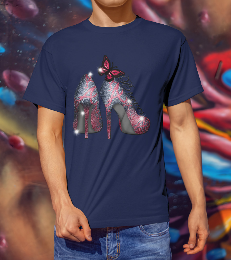 Atlanta Braves High Heels Butterfly T-Shirt