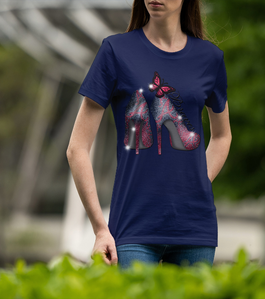 Atlanta Braves High Heels Butterfly T-Shirt