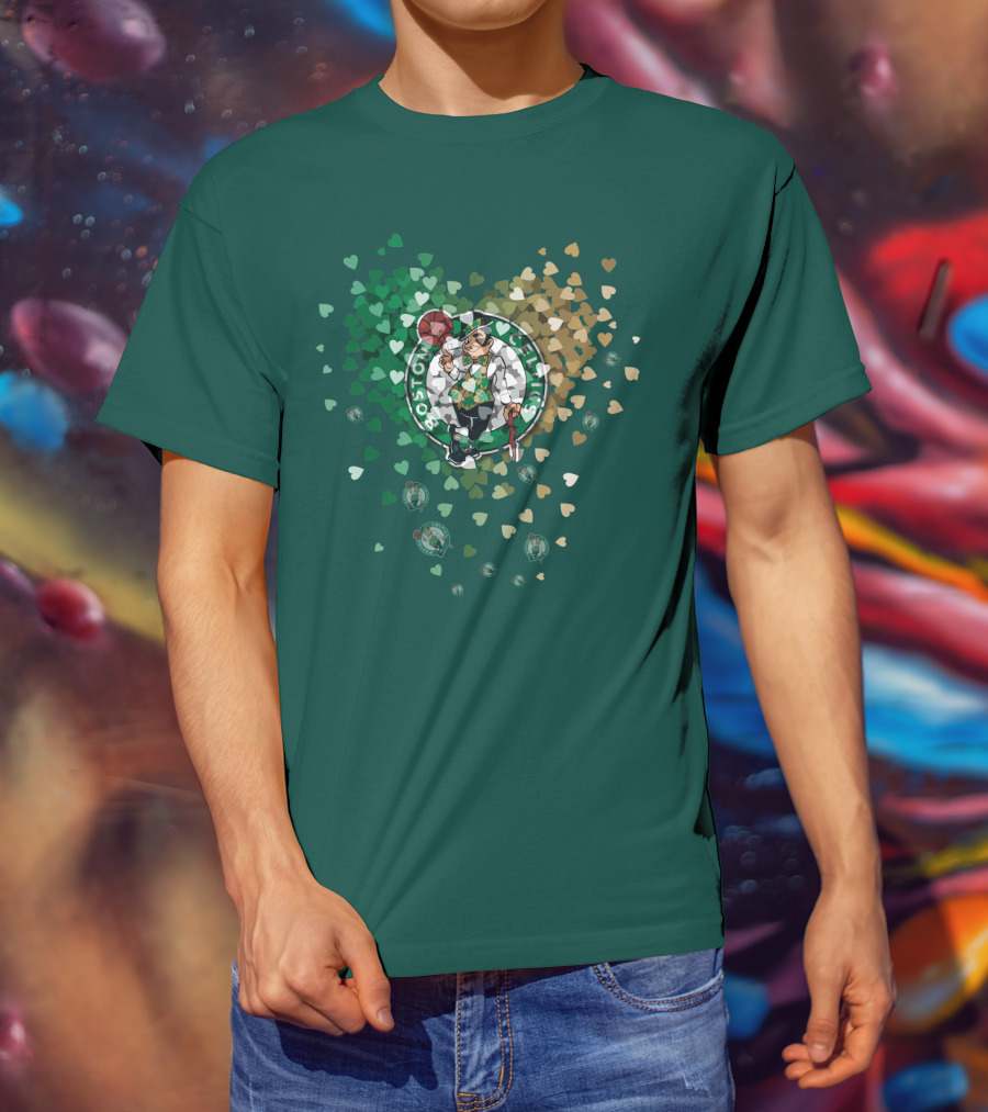 Boston Celtics Heart Logo Burst T-Shirt