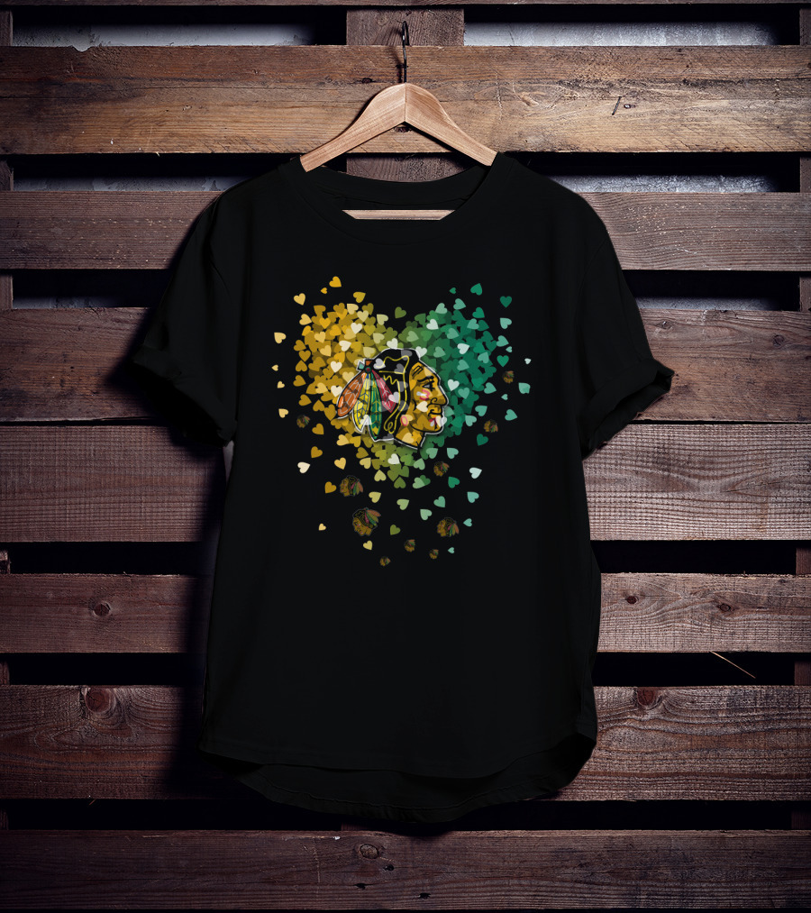 Chicago Blackhawks Hearts T-Shirt