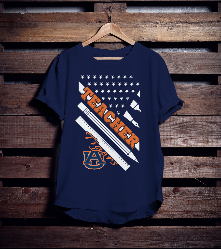 Auburn Teacher Tigers A Logo Pencil Ruler T-Shirt
