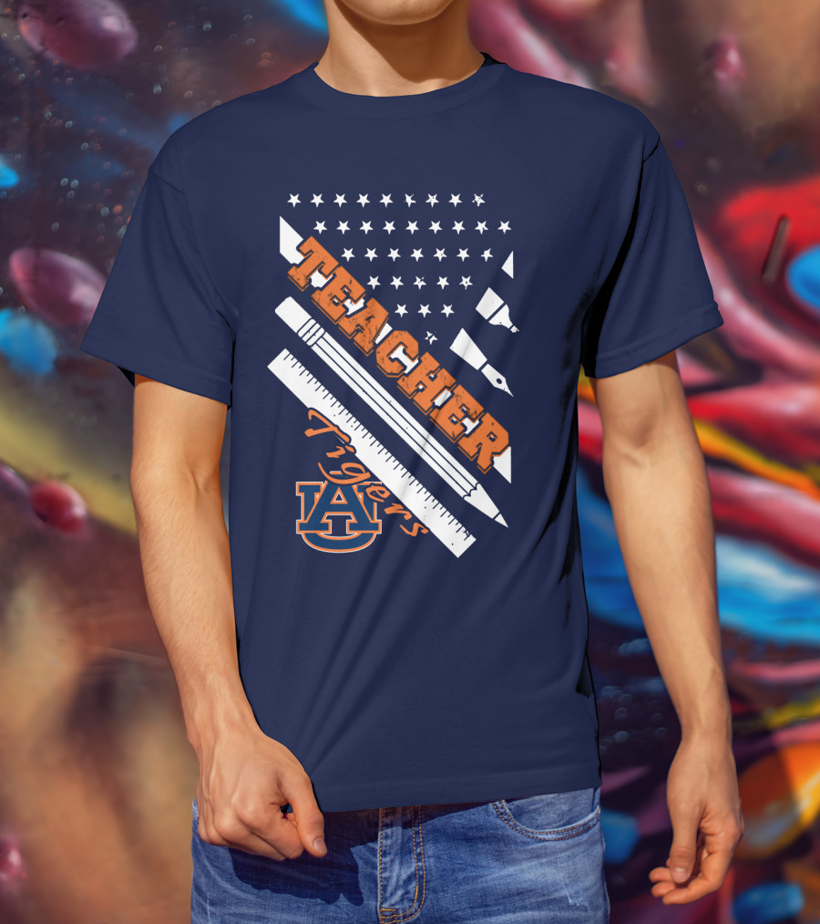 Auburn Teacher Tigers A Logo Pencil Ruler T-Shirt