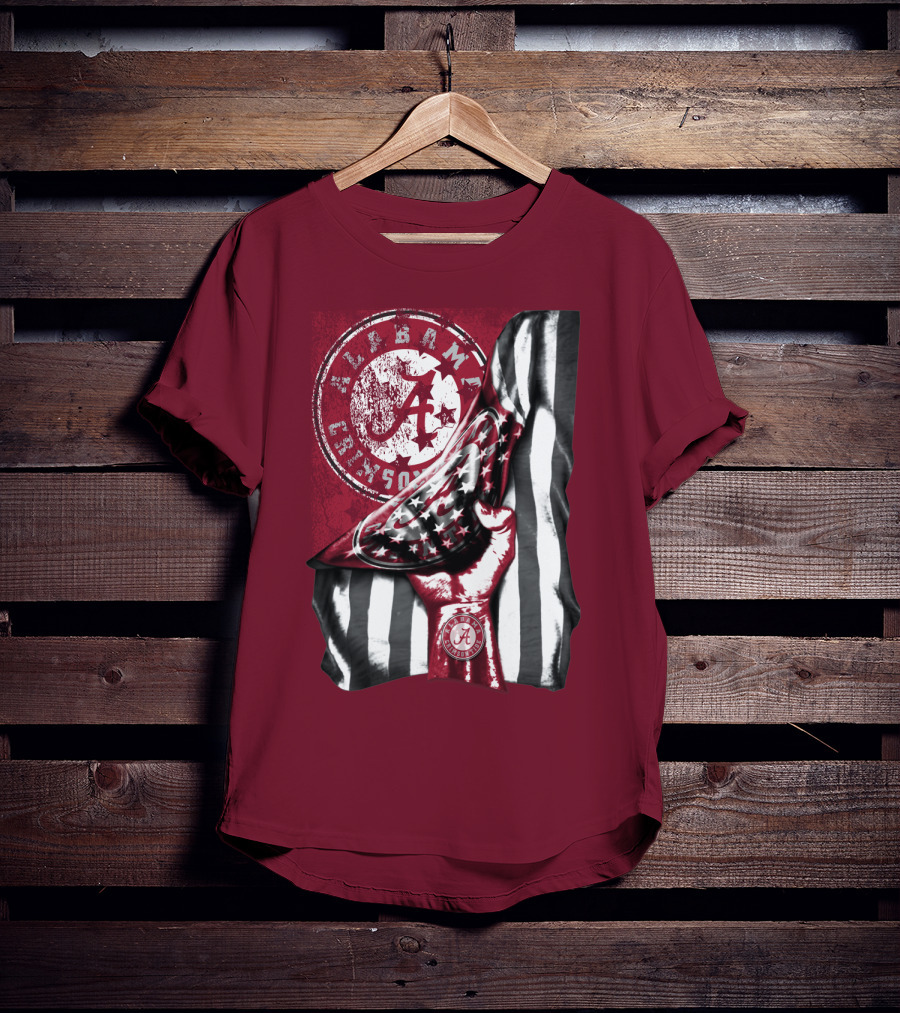 Alabama Crimson Tide Held High With Flag And Seal T-Shirt
