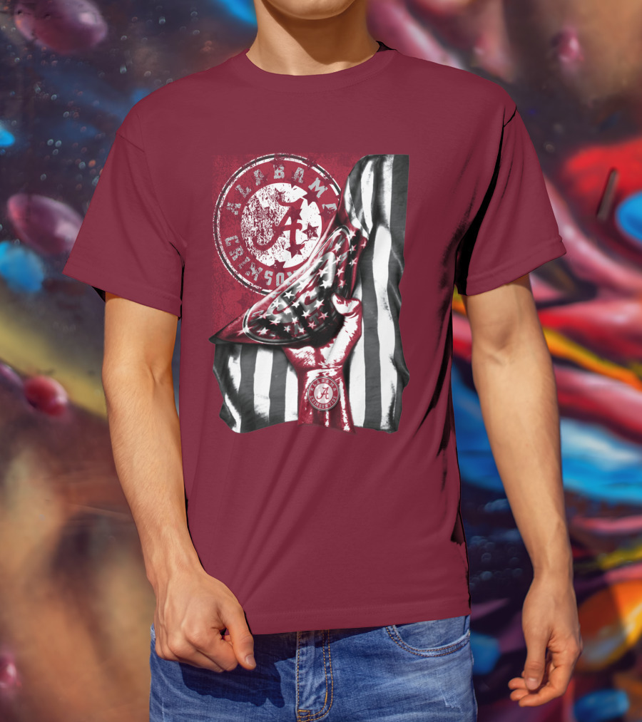 Alabama Crimson Tide Held High With Flag And Seal T-Shirt
