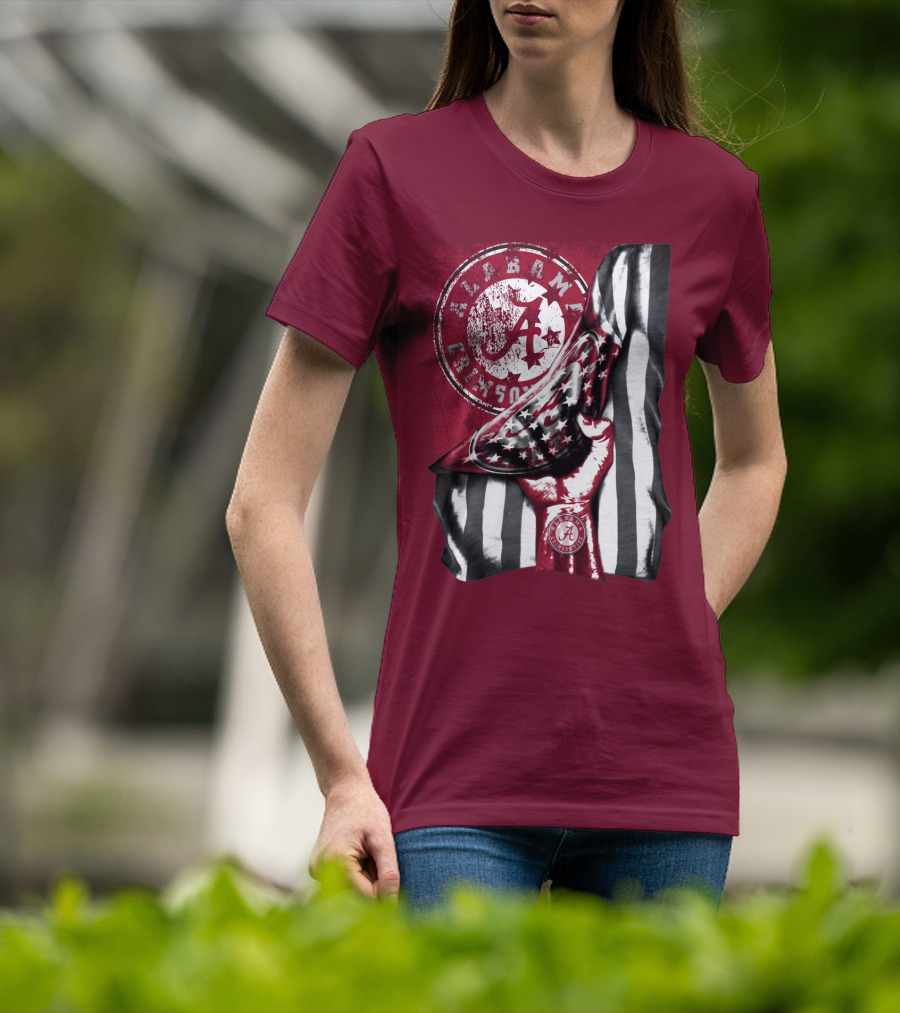 Alabama Crimson Tide Held High With Flag And Seal T-Shirt