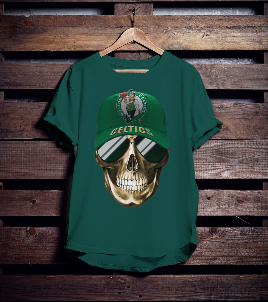 Boston Celtics Skull Cap T-Shirt