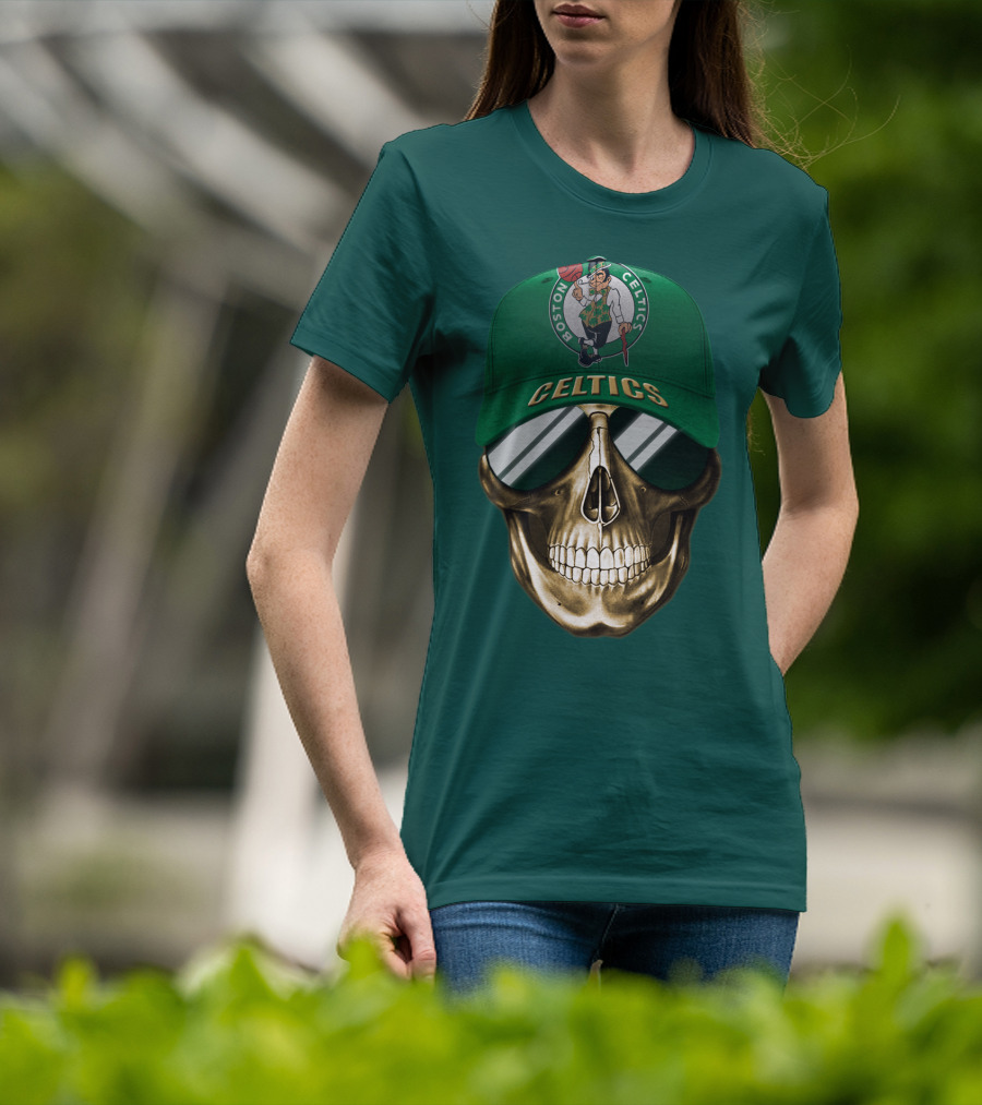 Boston Celtics Skull Cap T-Shirt