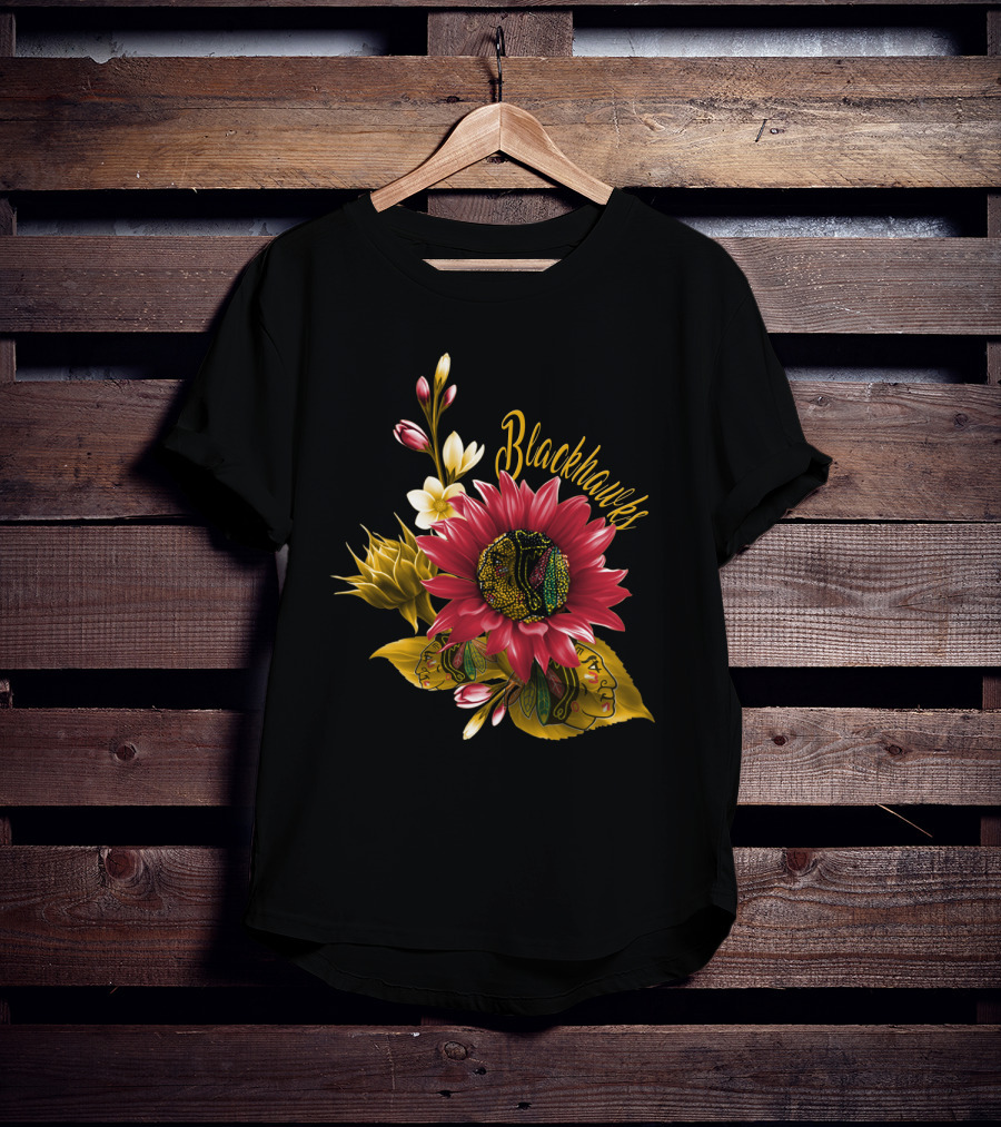 Chicago Blackhawks Floral T-Shirt